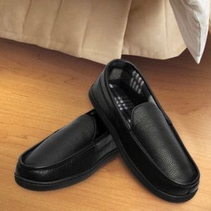 Loft Living Size XXL Men's Slipper Moccasin Black